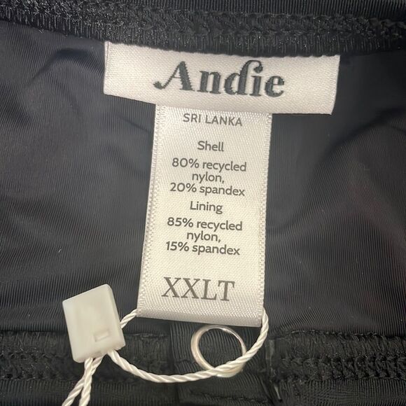 Andie The Malibu One Piece LT Swimsuit Black plus size XXL tall NWT long torso - Picture 5 of 8